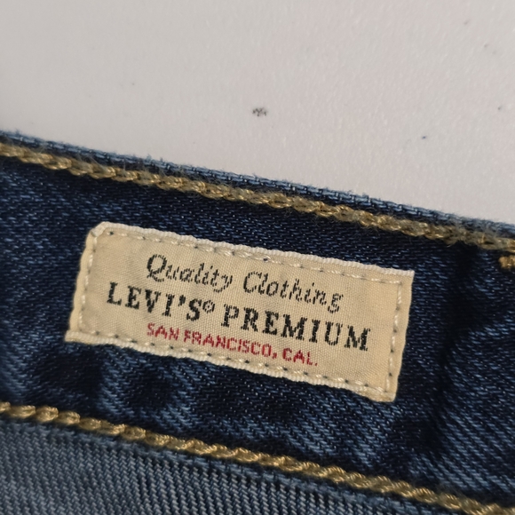 Levi's High Rise Denim Circle Skirt Women 28 Dark Wash Yoke Western NWT - Picture 8 of 9